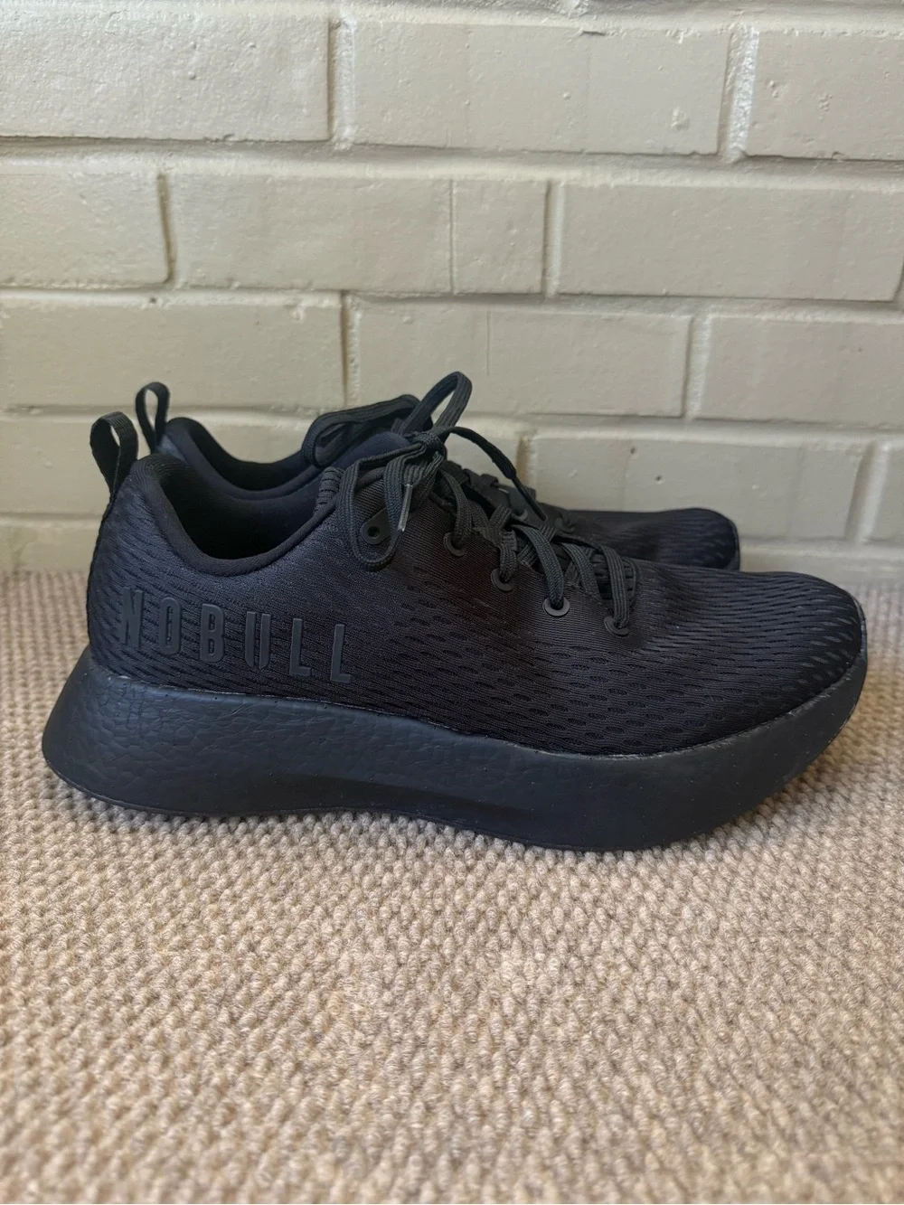 NOBULL Journey Sneakers Black Mesh Men’s Size 12 Running Gym CrossFit WORN ONCE
